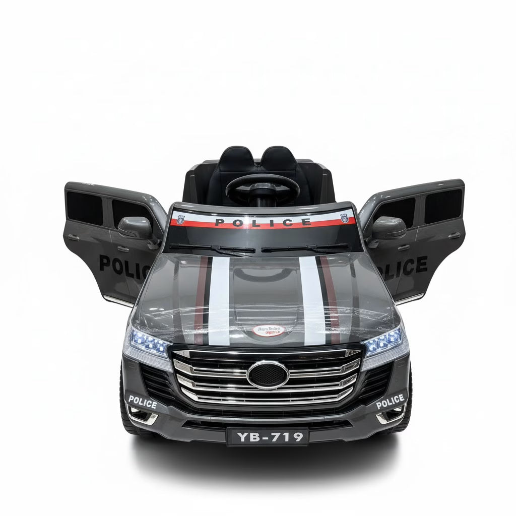 Voiture Électrique TOYOTA Police Grande Taille 12V – Gris
