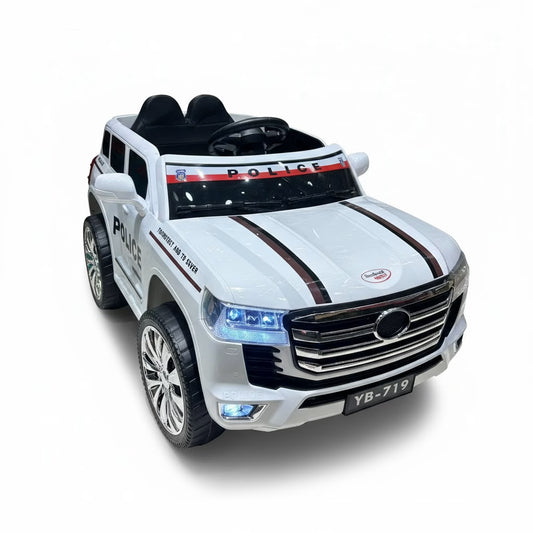 Voiture Électrique TOYOTA Police Grande Taille 12V – Blanc