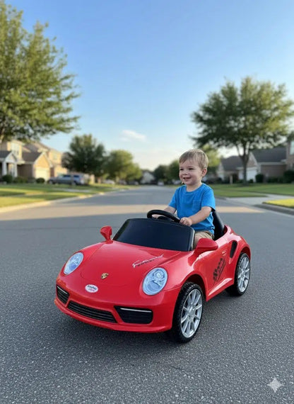 Voiture électrique enfant Porsche Style 12V – Rouge