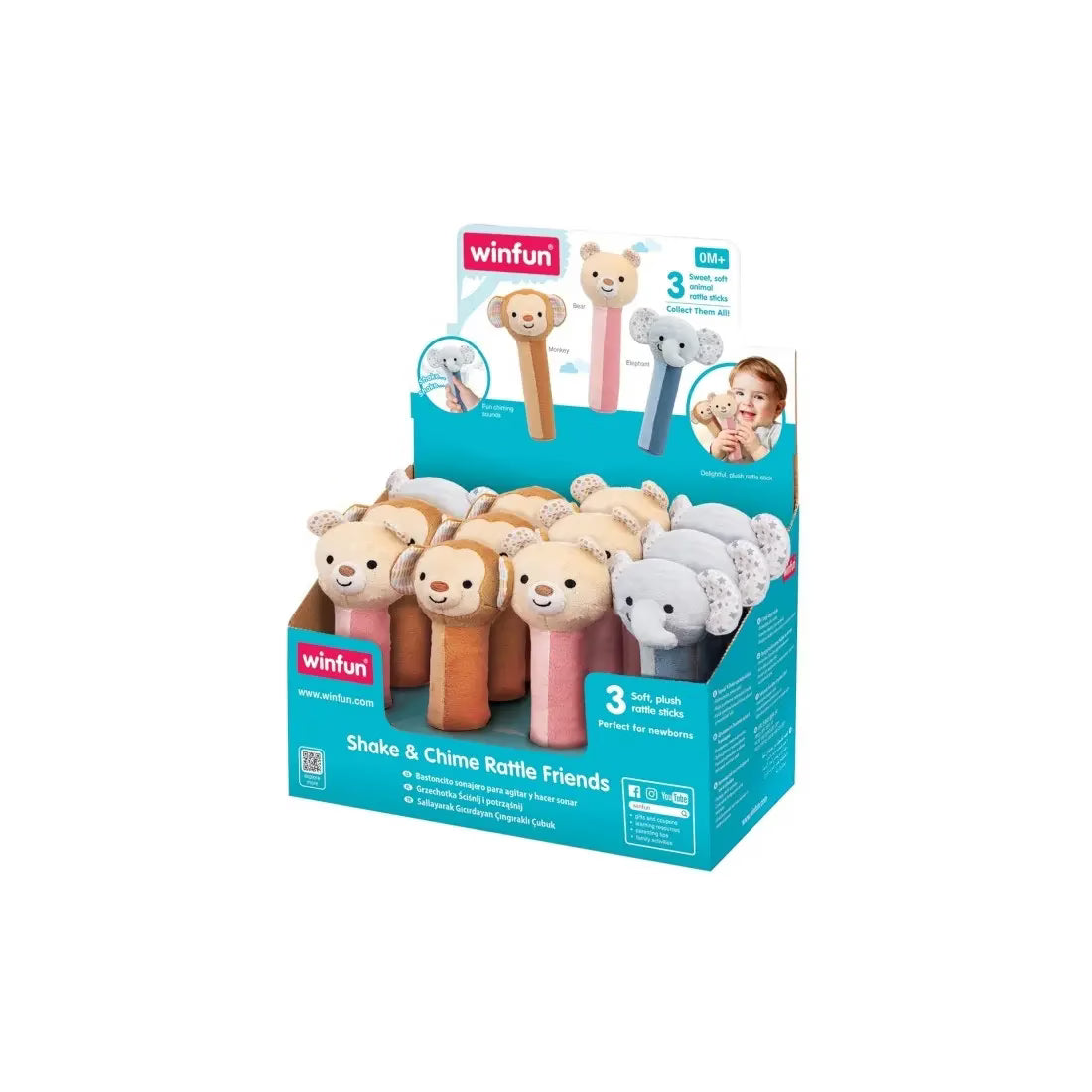 Winfun Doudou Bâton – Nouvelles Couleurs 0m+