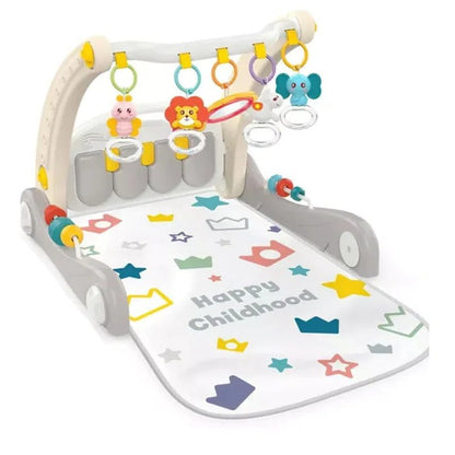 Tapis d’éveil avec un piano & Trotteur 2en1 – Beige – Huanger