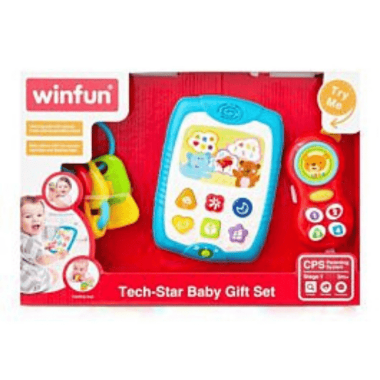 Coffret naissance Tablette smartphone et hochet – WINFUN