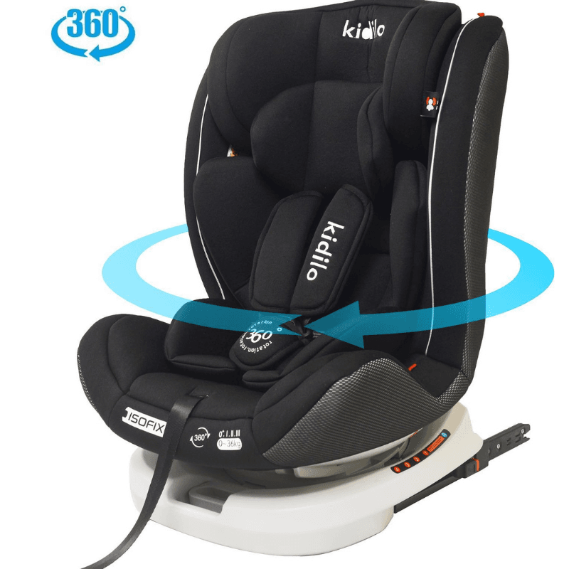 Siège auto Pivotant de la naissance jusqu’à 12ans Isofix – Noir