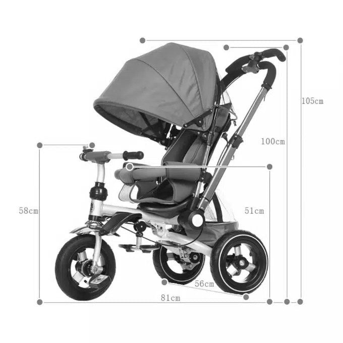 Tricycle Poussette Pliable Multifonction